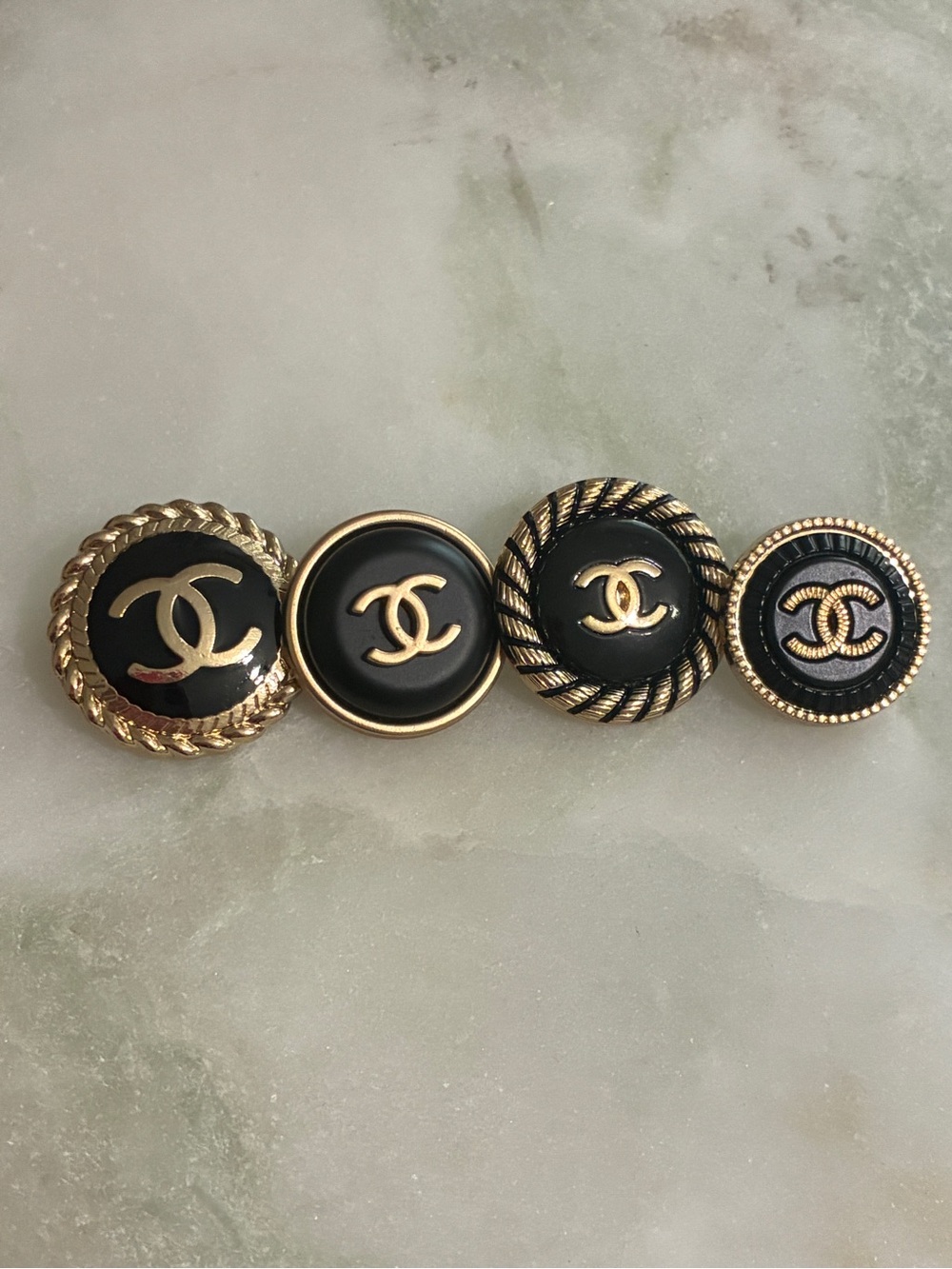 4 Chanel Buttons Metal